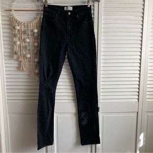 Reformation Black Straight Leg Jeans